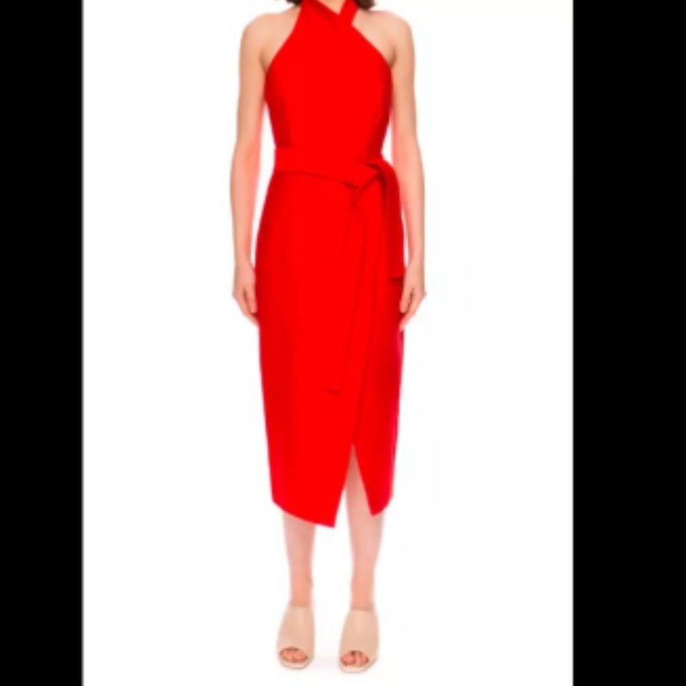 C/MEO Collective Red Backless Dress